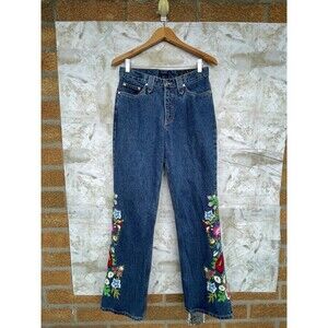 Lawman  Embroidered Bootcut Jeans Sz 7 Floral